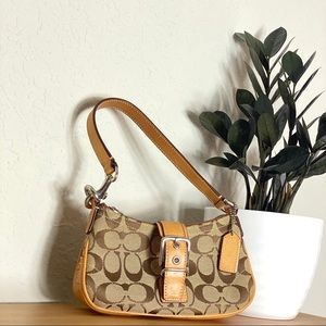 Coach Tan and Brown Mini Purse